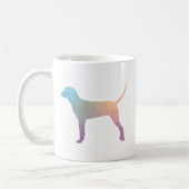 Mug Redbone Coonhound Geometric Pattern en Pastels (Gauche)