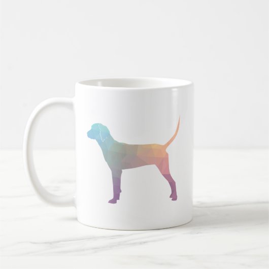 Mug Redbone Coonhound Geometric Pattern en Pastels (Gauche)