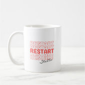 Mug Redémarrer Texte de Nom Personnalisé Coral Wavy Re (Gauche)