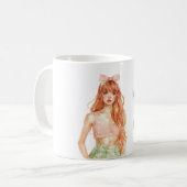 Mug Redhead Girl Pink Bow (Devant gauche)
