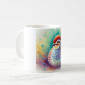 Mug Redheaded Buttonquail 060824AREF135 - Watercolor (Devant gauche)
