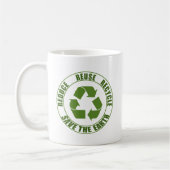 Mug Réduire la réutilisation du recyclage (Gauche)
