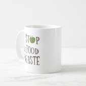 Mug Réduire le recyclage des déchets alimentaires écol (Devant gauche)