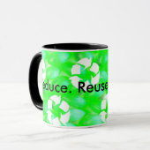 Mug Réduisez. Réutilisation. Réutilisez (Devant gauche)