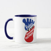 Mug Réduisez votre empreinte de pas de gouvernement (Gauche)