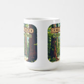 Mug Redwood National Park California Tree Retro (Centre)