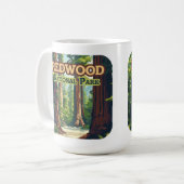 Mug Redwood National Park California Tree Retro (Devant gauche)
