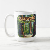 Mug Redwood National Park California Tree Retro (Gauche)