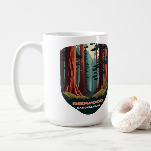 Mug Redwood National Park Californie Trees (Avec donut)