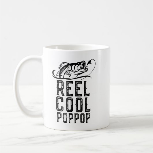 Mug Reel Cool Pop-Pop Fishing Funny Grandpa Pop Pop T- (Gauche)
