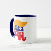 Mug Réélire le président Donald Trump 2024 MAGA (Devant gauche)