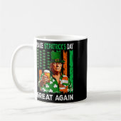 Mug Refaire la Saint-Patrick Grande Encore Drôle Trump (Gauche)