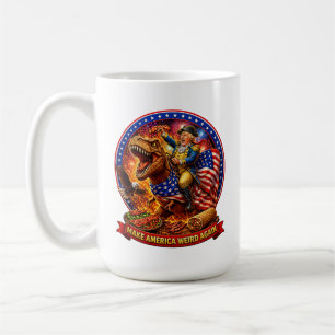 Mug Refaire l'Amérique Bizarre Encore T-Rex Patriotiqu