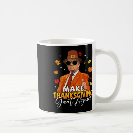 Mug Refaire Thanksgiving Great Again Automne Feuilles  (Droite)