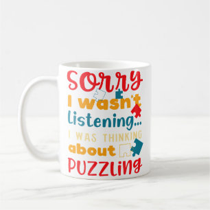 Mug Réfléchir à un passionné de puzzle de loisir en pi