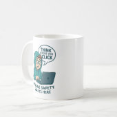Mug Réfléchir avant de cliquer - Sensibilisation à la  (Devant gauche)