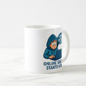 Mug Réfléchir avant de cliquer - Sensibilisation à la (Devant droit)