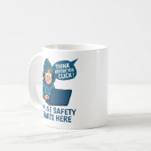 Mug Réfléchir avant de cliquer - Sensibilisation à la (Devant gauche)