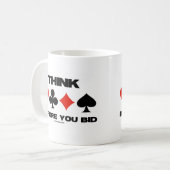 Mug Réfléchissez avant votre enchère (carte convient à (Devant gauche)