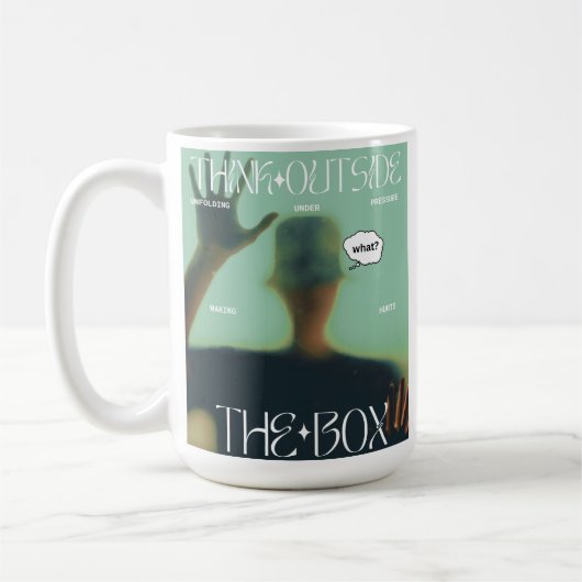 Mug Réfléchissez Dehors De La Boîte (Gauche)