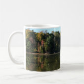 Mug Reflet du lac de feuilles d'automne orange et de c (Gauche)