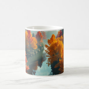 Mug Reflet serein de la rive de la rivière, Art de la
