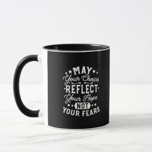 Mug Refléter l'espoir et non la peur – Citation motiva