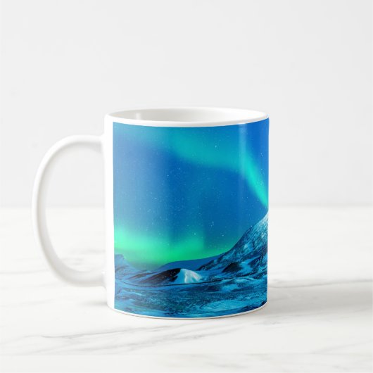 Mug Réflexion bleu-vert Aurora boréale (Gauche)