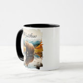 Mug Réflexion Brown du lac Grizzly Bear (Devant gauche)