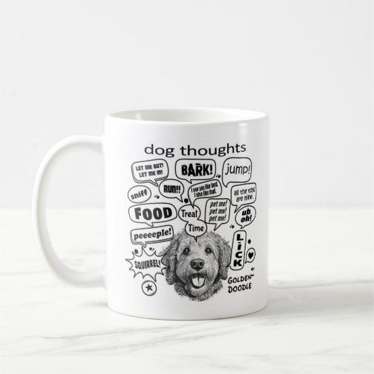 Mug Réflexion de chien - Goldendoodle (Gauche)