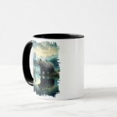 Mug Réflexion de la forêt Brown de grizzlis (Devant gauche)