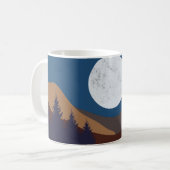 Mug Réflexion de la lune de la forêt Abstraite rustiqu (Devant gauche)