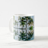 MUG RÉFLEXION DE L'EAU DES PALMIERS DE COCO (Devant gauche)