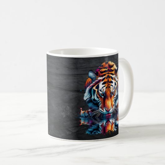 Mug Réflexion de l'eau potable tigre (Devant droit)