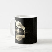 Mug Réflexion des oiseaux Amoureux de la nature noire (Devant gauche)