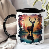 Mug Réflexion du Cerf Majestic au lac Sunset