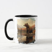 Mug Réflexion du lac Grizzly-Ours Brown (Gauche)