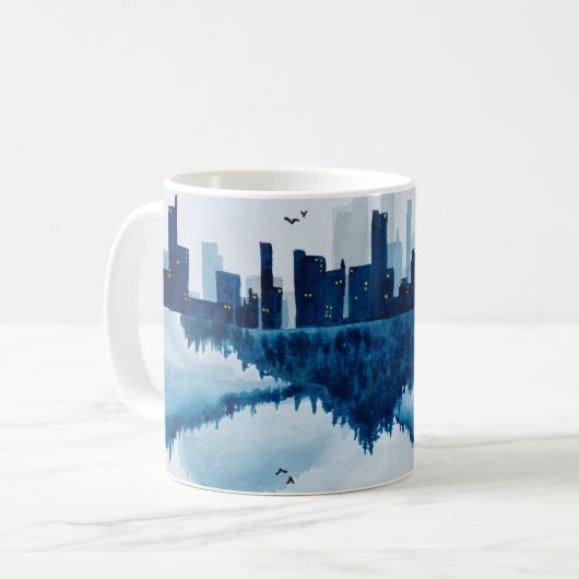 Mug Réflexion sur le paysage de la marine (Devant gauche)