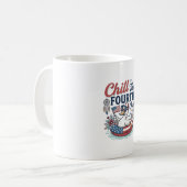 Mug Refroidir le quatrième T-shirt vectoriel de canard (Devant gauche)