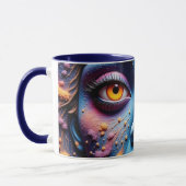 Mug Refroidisseur de canette d'art facial mystique (Gauche)