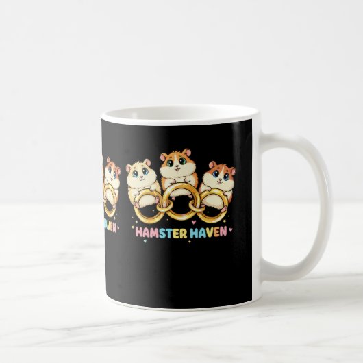 Mug Refuge pour hamster, design d'anneau mignon (Droite)