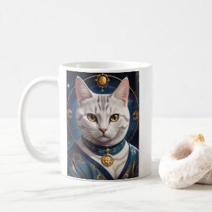 Mug Regal American Shorthair Chat habillé en bleu