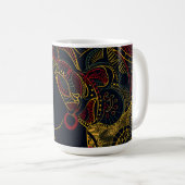 Mug Regal Elegance : Reine afro-américaine (Devant droit)