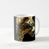 Mug Regal Grace : Le Jaguar d'or orné d'émeraudes (Devant droit)