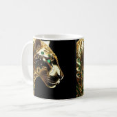 Mug Regal Grace : Le Jaguar d'or orné d'émeraudes (Devant gauche)