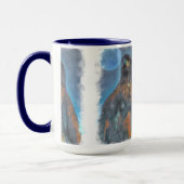 Mug Regal Young Bald Eagle et Moon Peinture (Gauche)