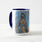 Mug Regal Young Bald Eagle et Moon Peinture (Devant gauche)