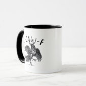 Mug Regard décontracté gothique drôle F Corbeau F esth (Devant gauche)
