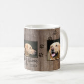 Mug Regard du bois rustique commémoratif de chien fait (Devant droit)