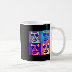 Mug Regard Français Buldog Portant des lunettes de sol